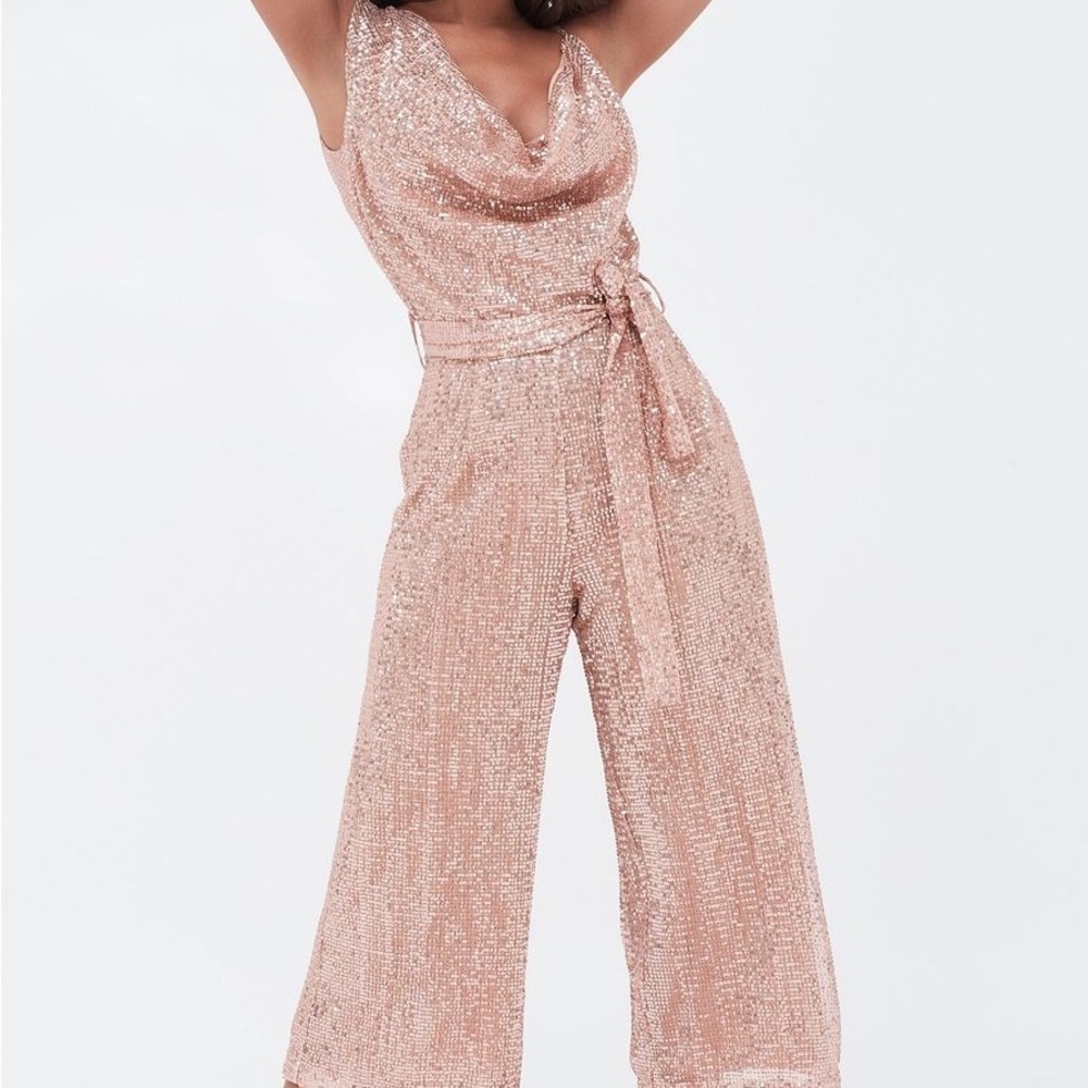 Sequin Culotte Jumpsuit